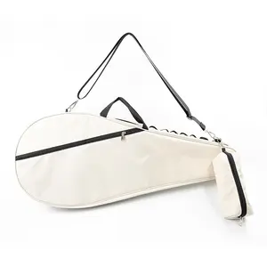 Jusenda Stylish Double-Layered Tennis Racket Protector Bag Cover - Splash-Proof, Fits 1-2 Sports Rackets, With Independent Ball Pocket, 2 Style Options, Valentine's Day Gift Ball Set