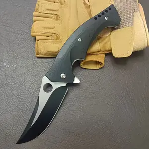 Outdoor Folding Knife, G10 Handle, High Hardness Steel, Outdoor Camping, Driving, Fishing EDC Tool, Best Gift