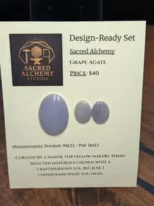 Oval Shape - Grape Agate - Design-Ready Set