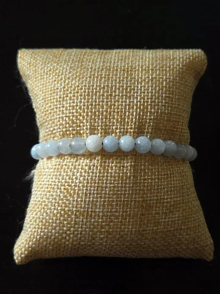 Larimar Quartz Bracelet for Emotional Well-being Stress Reduction & Calming Mind Healing Properties Natural Gemstone Jewelry