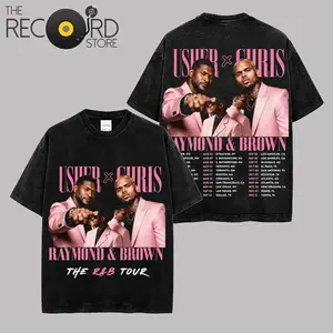 The R&B Tour 2026 - Raymond & Brown Graphic Tee Premium Washed Cotton T-Shirt, R&B Music Duo Graphic Tee, Urban Hip Hop Soul Streetwear Shirt, Concert Tour Merch, Gift for Breezy R&B Fans, Vintage Music Tee