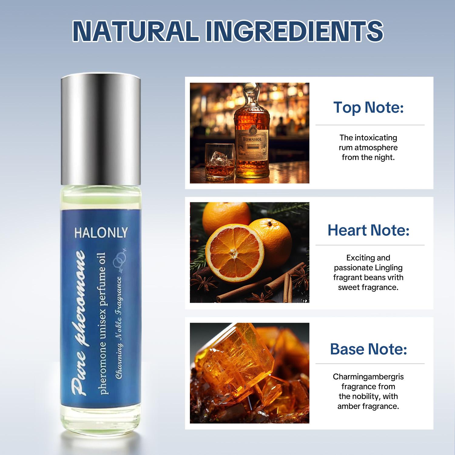 【Halonly】 Women's Roll-On Fragrances with Enduring Scent in Perfume Oil Form Cosmetics Natural Fruity Sweet Floral Eau De Parfume Travel Friendly Dsign Pheromone Perfume Beauty and Personal Care