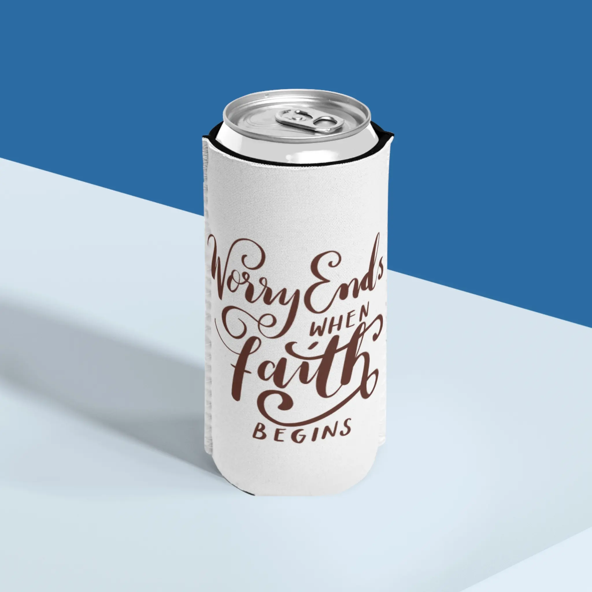 Faith-Inspired Slim Can Cooler, Inspirational Drink Sleeve, Religious Can Insulator, Perfect Gift for Holidays, Faith-Based [...]
