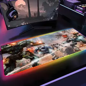 Game BattleTech Mouse Pad Gamer Rgb 1000×500mm 900×400mm 800×400mm 600x300mm Desk Mat Back Light Led Mousepad Setup Gaming Accessories Deskmat Big Mousepad Backlight