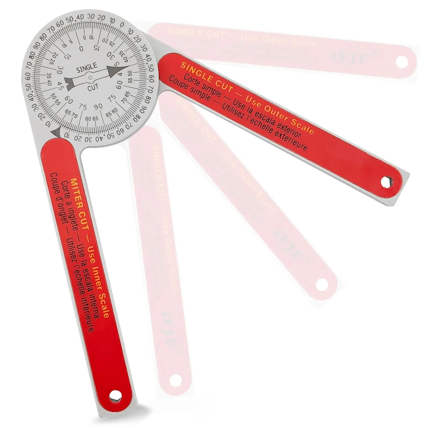 Miter  Protractor Replacement for #505P-7 Angle Finder Featuring Precision -Inside & Outside Miter Angle Finder Protractor for  Building Trades, Plumbers, Carpenters Plastic Red