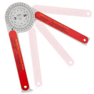 Miter  Protractor Replacement for #505P-7 Angle Finder Featuring Precision -Inside & Outside Miter Angle Finder Protractor for  Building Trades, Plumbers, Carpenters Plastic Red