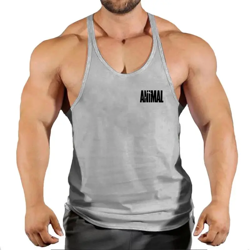 Men's Polyester Stringer Vest - Activewear Sleeveless Athletic Top, Bodybuilding Fitness Training Sportswear, Male Gym Outfit