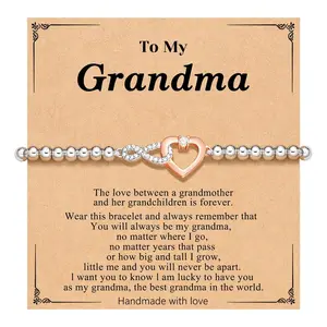 Grandma Gifts, Mother Daughter Gifts, Valentine's Day Mother's Day Christmas Gifts for Grandma Granddaughter Mom Daughter Bracelet Bangles Handmade