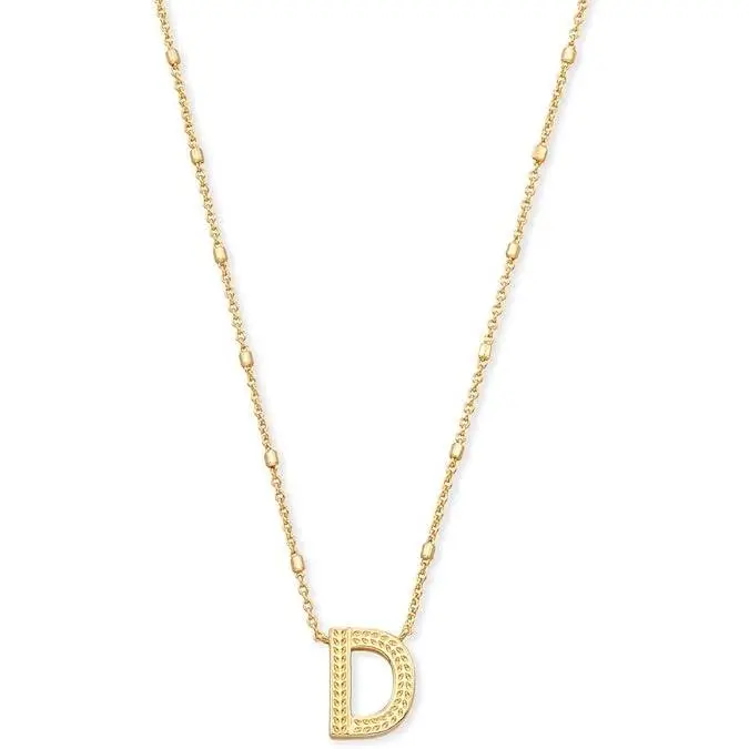 Kendra Scott Letter D Pendant Necklace Gold Metal 9608800271