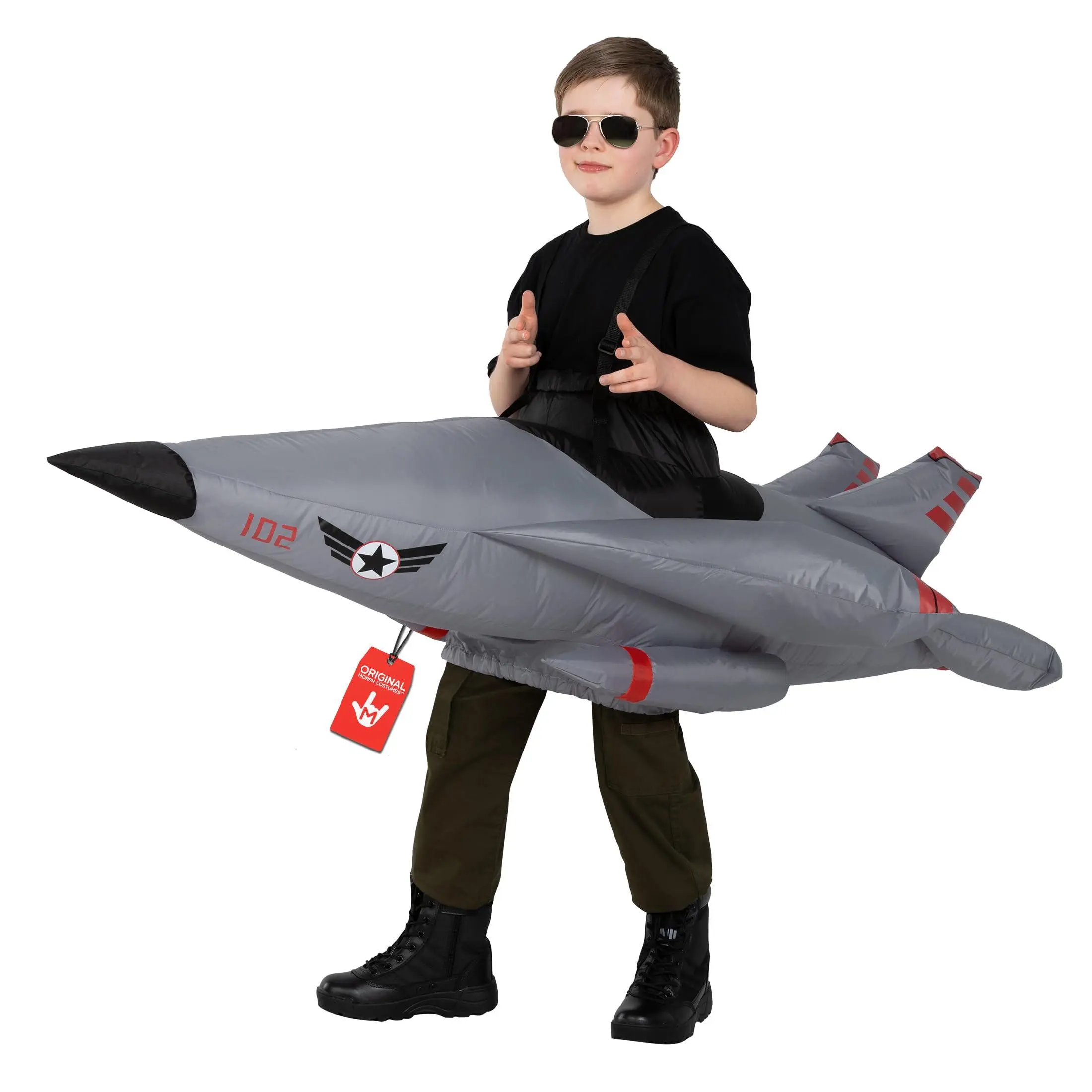 Kids' Inflatable Morph Jet Costume - Jet Suit, Halloween Party Wear for Boys
