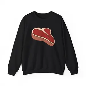 T-Bone Steak Halloween Costume Sweatshirt - Hilarious Last-Minute Gift for Meat Lovers 🎃🥩 Act Fast, Limited Stock!