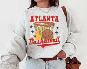 Atlanta Hawk Vintage Atlanta Hawk Sweatshirt T-shirt Atlanta Basketball Shirt Hawks Shirt Basketball Fan Shirt Retro Hawks Sweatshirt