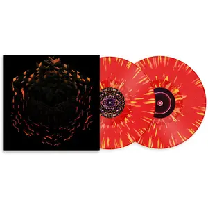 C418 - Minecraft Volume Beta - Red Orange & Yellow Splatter  [VINYL RECORD - LP] Colored Vinyl, Orange, Yellow