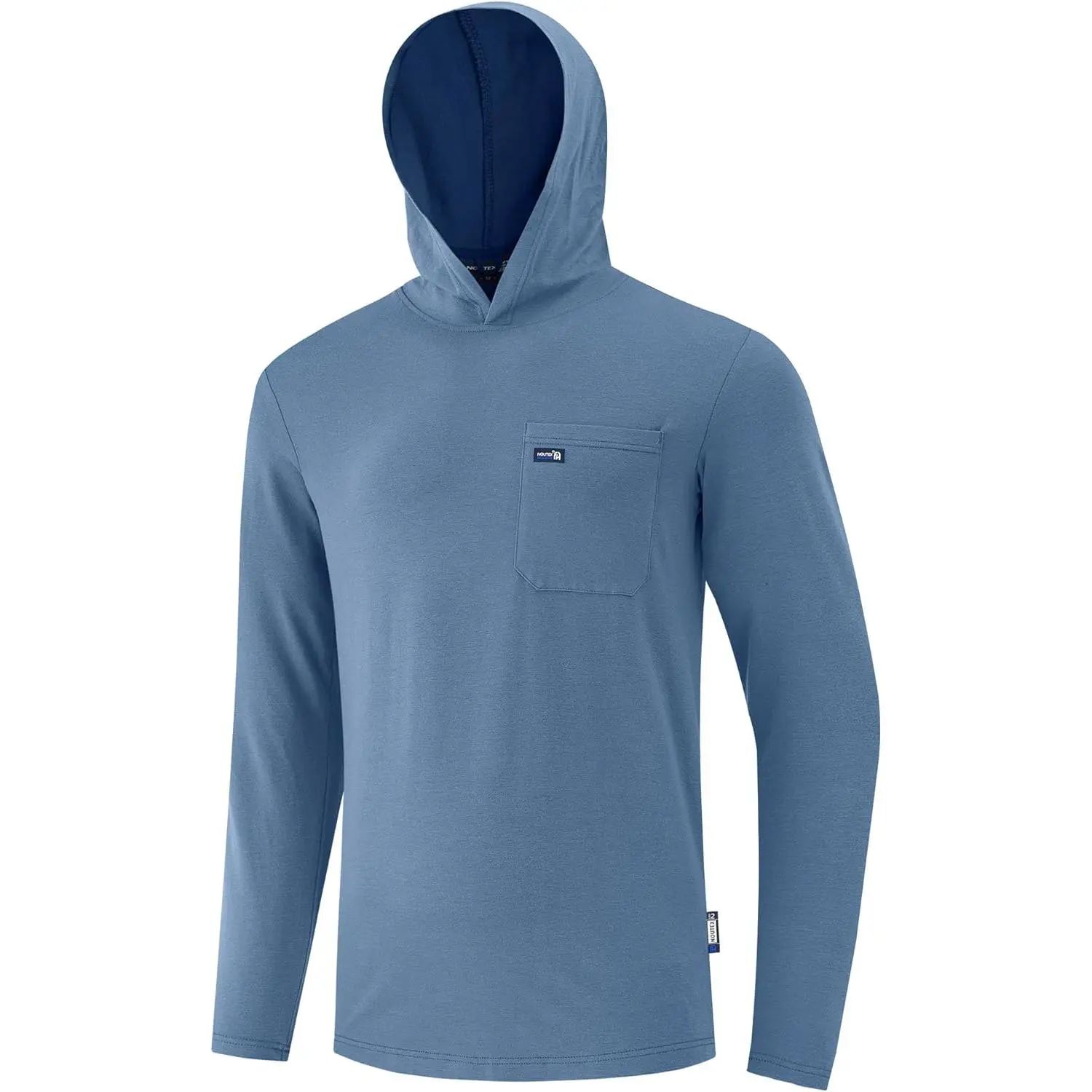 Men's 6oz Lightweight Flame Resistant Stretch Hooded Shirt, NFPA2112 CAT2 Menswear Tops, Breathable Fabric Sweatshirts, T-Shirt