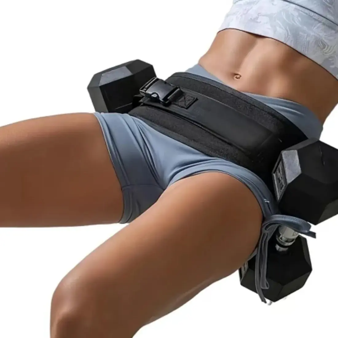 Hip Thrust Belt for Glute Training, Heavy-Duty & Lightweight with Adjustable Waist for Stability, for Dumbbells, Kettlebells & Plates