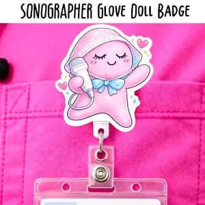 Sonographer Glove Doll Badge Reel