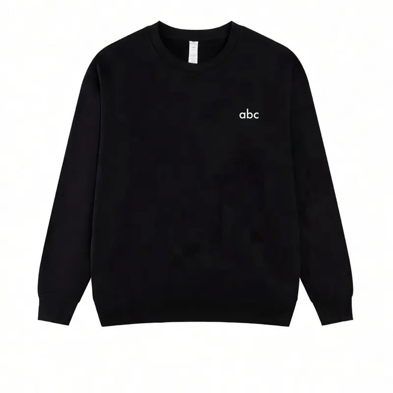 Black casual abc  crew neck