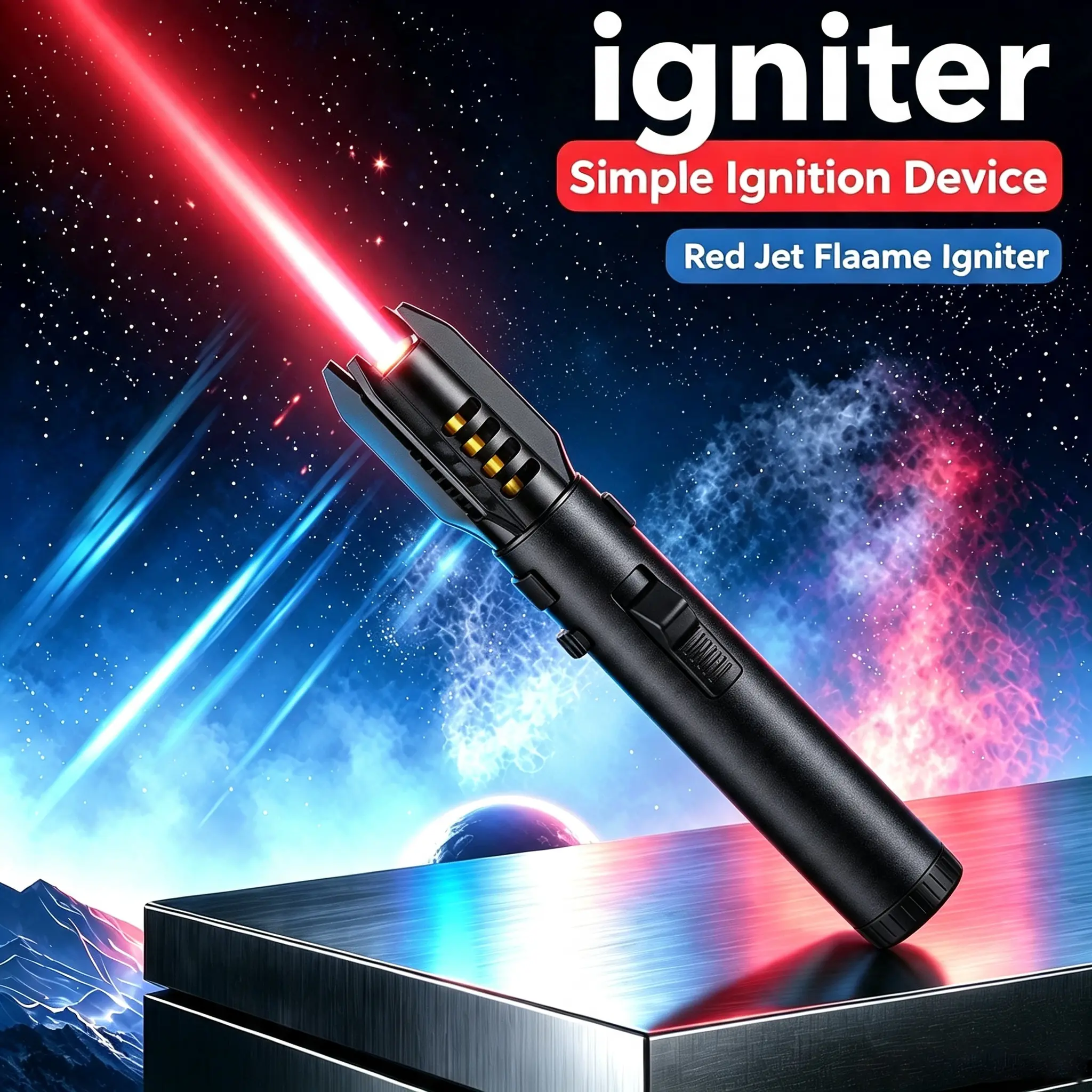 (Without butane) Outdoor torch lighter - windproof portable lighter, portable high-temperature lighter, lighter accessories, reusable camping ignition device, suitable for barbecuing, kitchen
