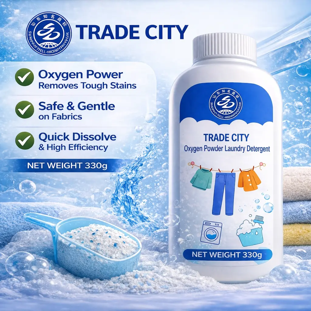 EcoClear Oxygen Stain Remover Powder for Laundry, 330g Color-Safe Whitener, Odor Remover & Quick-Dissolve Booster