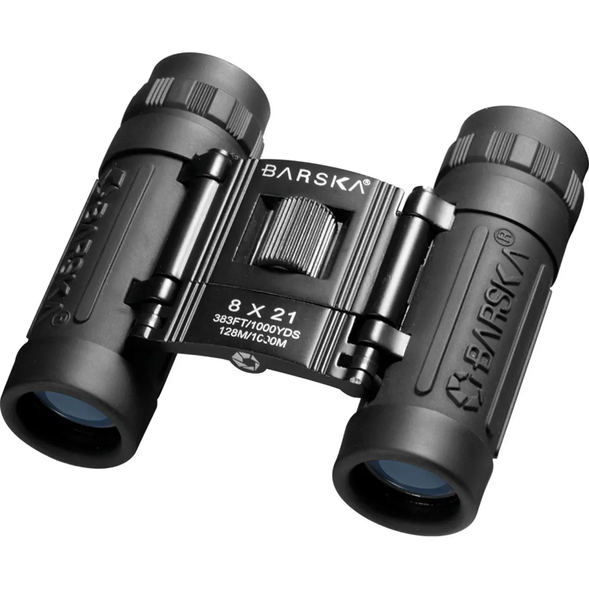 Barska 8x21 Lucid View Weather Resistant Roof Prism Binocular, with 7.3 Degree Angle of View, Black