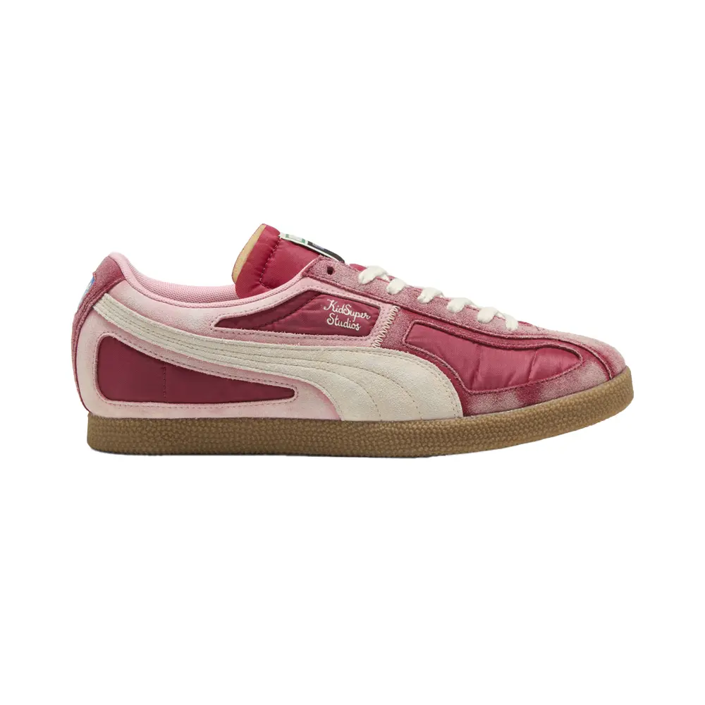 PUMA Womens X Kidsuper Brasil Panels Lace Up Sneakers Shoes Casual - Red