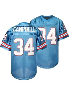 Jackson jersey #34 Football Jersey, Breathable,Embroidered Sports Shirt for Training &Competition, V-Neck Rugby Jersey, Football Uniform