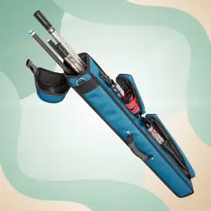 EVO 2x3 Hard Cue Case (Blue) – Holds 2 Butts & 3 Shafts, Velvet-Lined Protection, Zippered Accessory Pocket, Adjustable Shoulder Strap