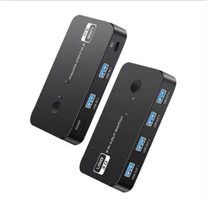 USB2.0 2 In 2 Out Switcher Two Computers Share Keyboard Mouse Printer And Bluetooth Device