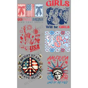 GOD BLESS AMERICA (2) PREMADE GANGSHEET - 22X36 DTF TRANSFERS - DIRECT TO FILM
