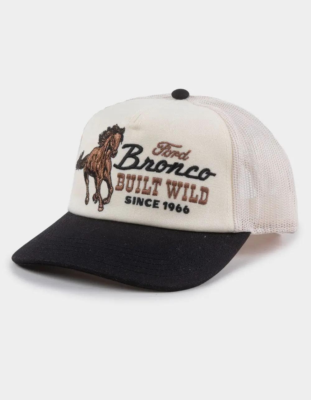 AMERICAN NEEDLE Ford Bronco Womens Trucker Hat, Ivory