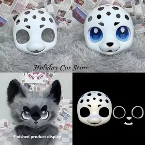 Kemono Fursuit Headbase Furry Base Mask Fursuit Mask Cosplay Animal Head Front Face DIY Accessories Fursuit For Halloween Party