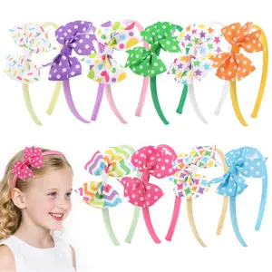 10 Pieces Bow Headbands for Girls，2025 New Ribbon Hair Bow with Head bands for Toddlers Hair Accessories, Birthday Gift for Girls,10 Colors