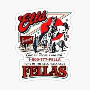 Ella's Fellas Club Sticker, Ella Langley Dandelion Tour, Ella langley World Tour - Ella Langley Sticker