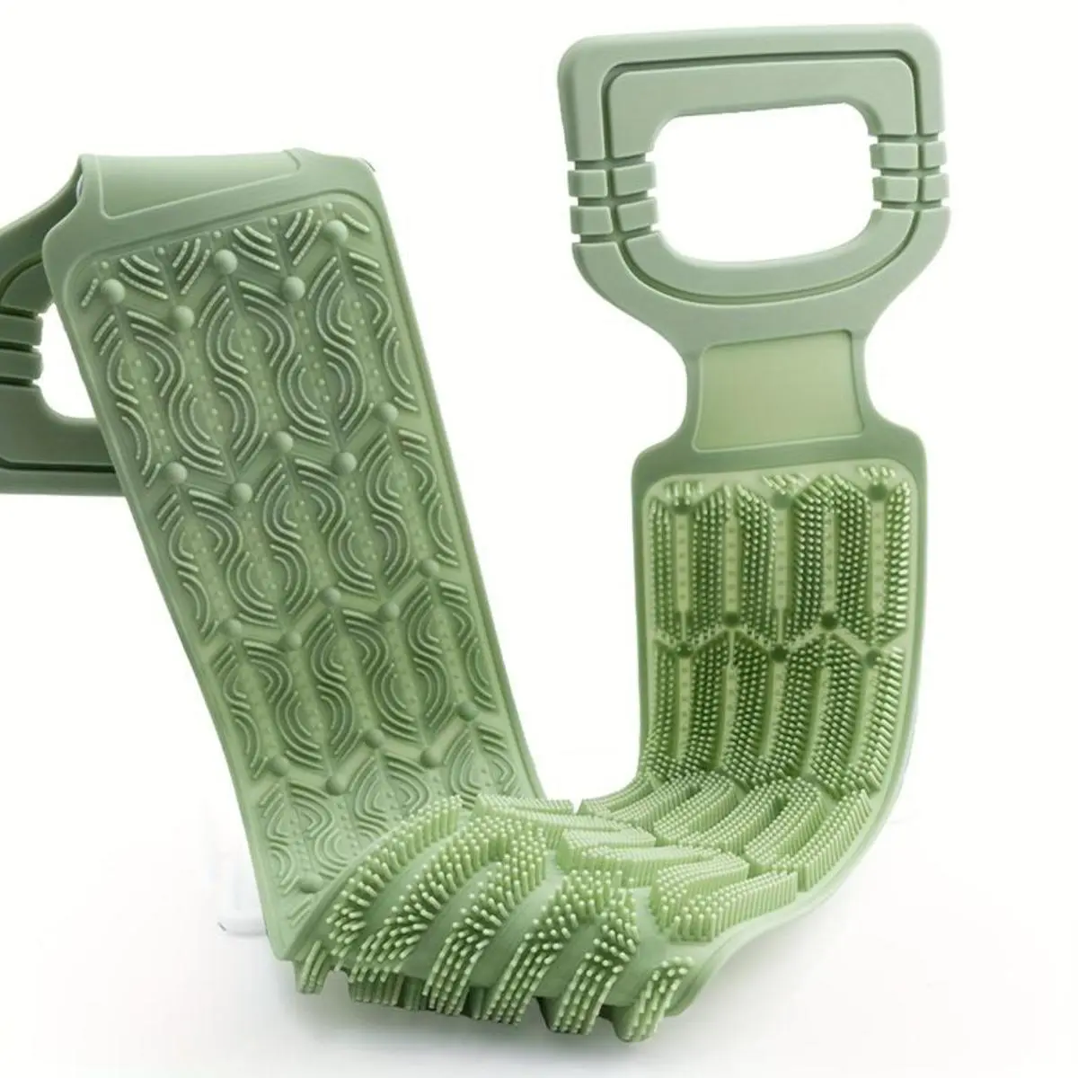 Silicone Body Back Scrubber - Hygiene-Focused Textured Easy-Reach Shower Exfoliation Tool, Compact Design, Versatile Colors, Self-Care Skin-Smoothing Daily Bathroom Accessory