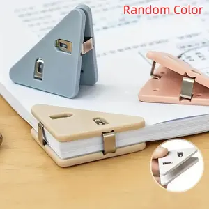 Random Color Triangle File Folder, 10pcs/set Creative Portable Triangle Binder, Test Book Fixing Clip, Summer Essentials, Office Stationery Supplies