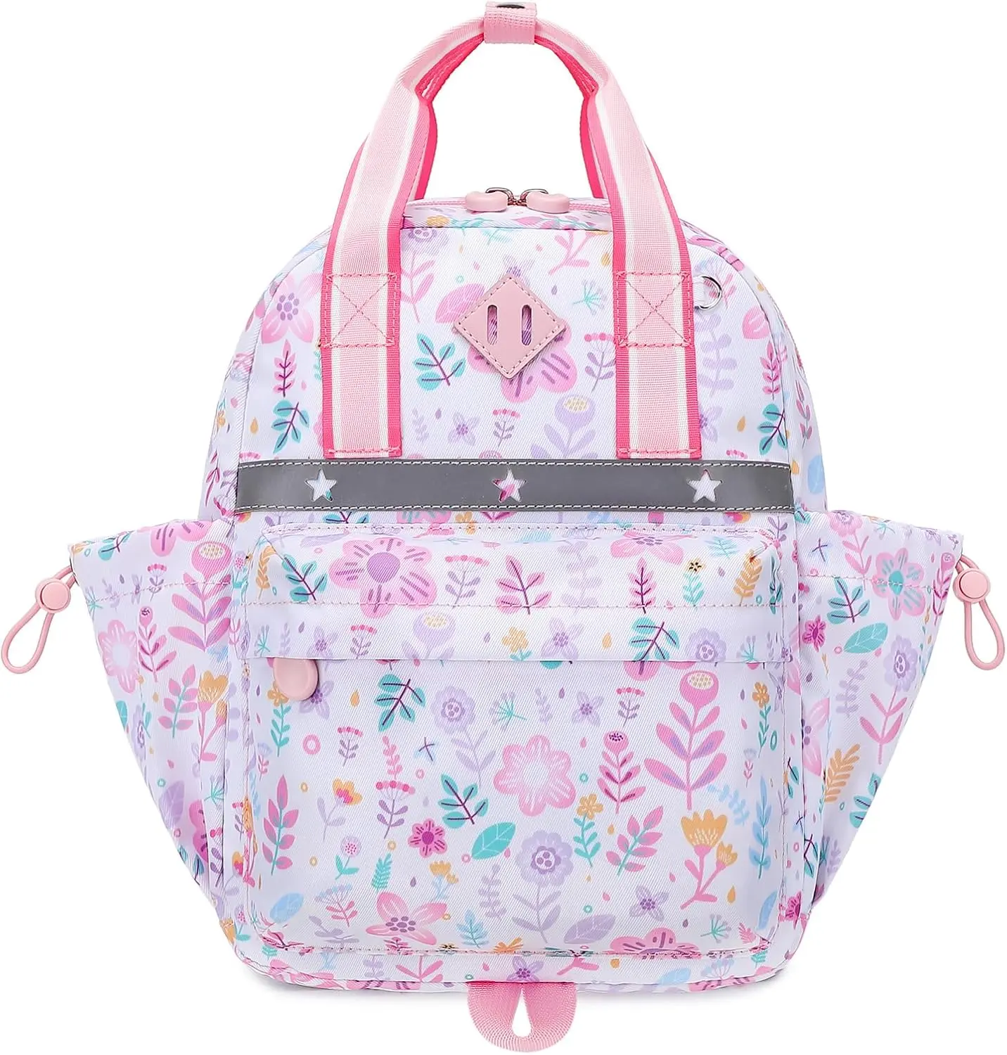 Girls' Mini Toddler Backpack - Compact Floral Print Diaper Bag for 2-4 Year Olds, Daycare Travel & Preschool Use, Mini Backpack
