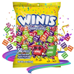 Chewy Candy Winis Original Variety Bag – Taffy Candy 50 individually wrapped pieces- Size 4 Oz Bag Assorted Easter Candy Mix