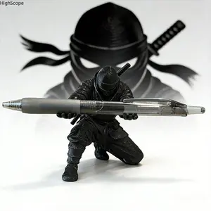 Ninja Pen Holder for Desk – Black Ninja Decor Pencil & Pen Stand, Fun Desk Organizer for Office, Home & Classroom