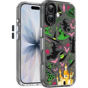 GuardCrew for iPhone 17 Case, Crashproof 11FT Military-Grade Drop Protection, Anti-Yellowing, Slim Clear TPU Bumper, 3D Tactile Buttons, Durable Stain-Resistant, Magic Castal Design