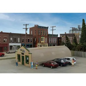 Walthers Cornerstone 933-3561 Converted Quonset Hut -- Kit - 6-9/16 x 2-3/4 x 1-3/8" 16.6 x 6.9 x 3.4cm, HO