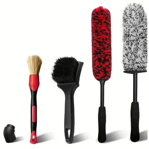 Car wheel hub brush set, deep-penetrating tire cleaning brush, detail brush, cleaning kit