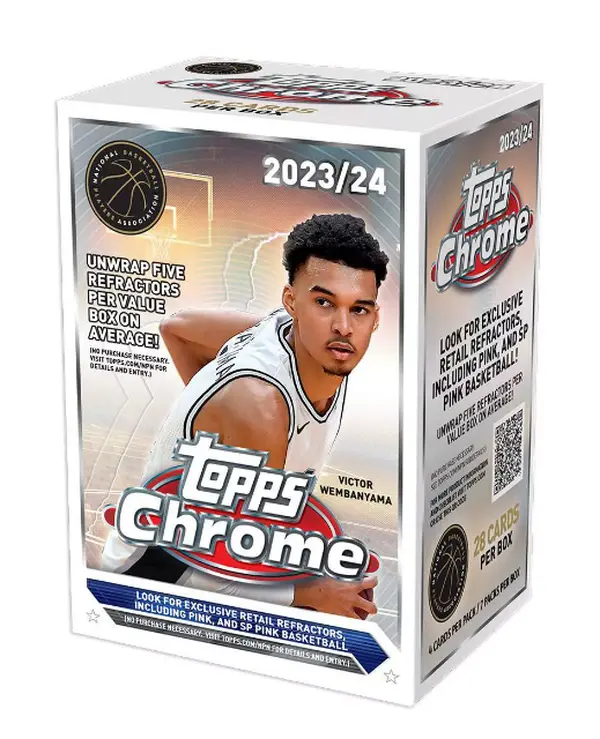 Topps Chrome Basketball Blaster Box - 2023-24, 7 Packs, 4 Cards per Pack