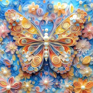 Butterfly Flower 500 Piece Puzzles for Adults, Large Puzzles for Seniors, Impossible Challenge Art Jigsaw Puzzles, for Gifts Party Games Family Fun, 20x20 Inch Dust Free Puzzle