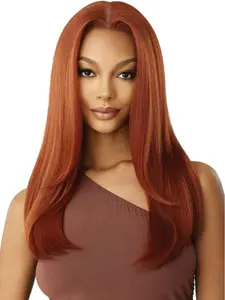 Outre - 5X5 Lace Closure Wig - Human Hair Blend - Natural Yaki 22"