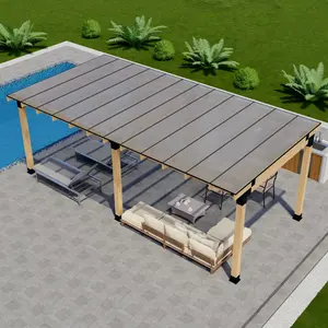 Rainproof Polycarbonate Roof (Panels Running Shortways)