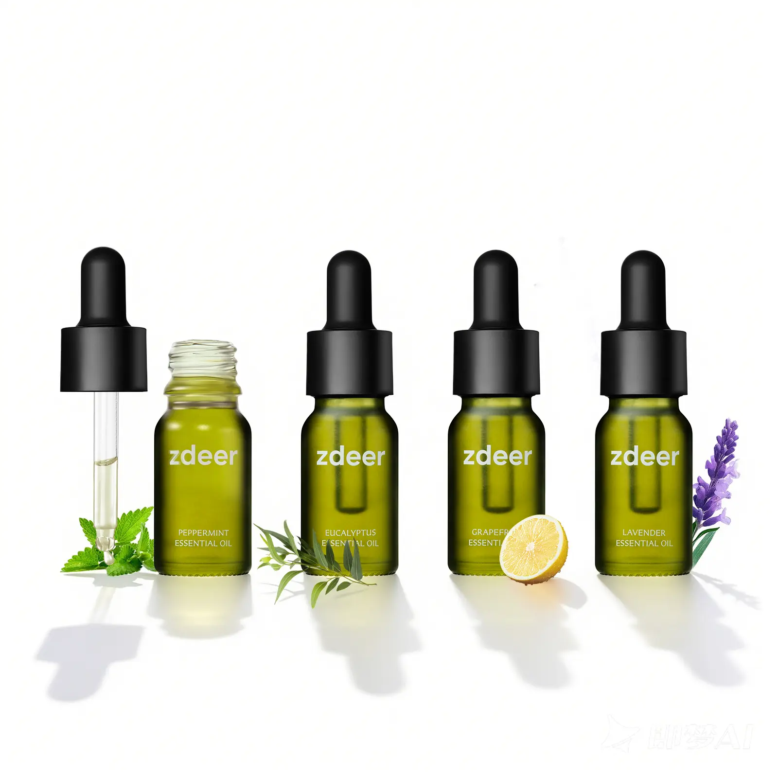 Trial Set (Oils Only) zdeer Essential Oil Set – 4 Fragrance Oils Designed for Zdeer Face & Neck Massager, Enhance Your Facial Routine (Device Not Included)bt