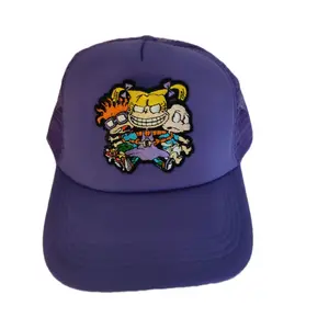 Rugrats Purple Trucker Hat with Classic Characters Design for Fans