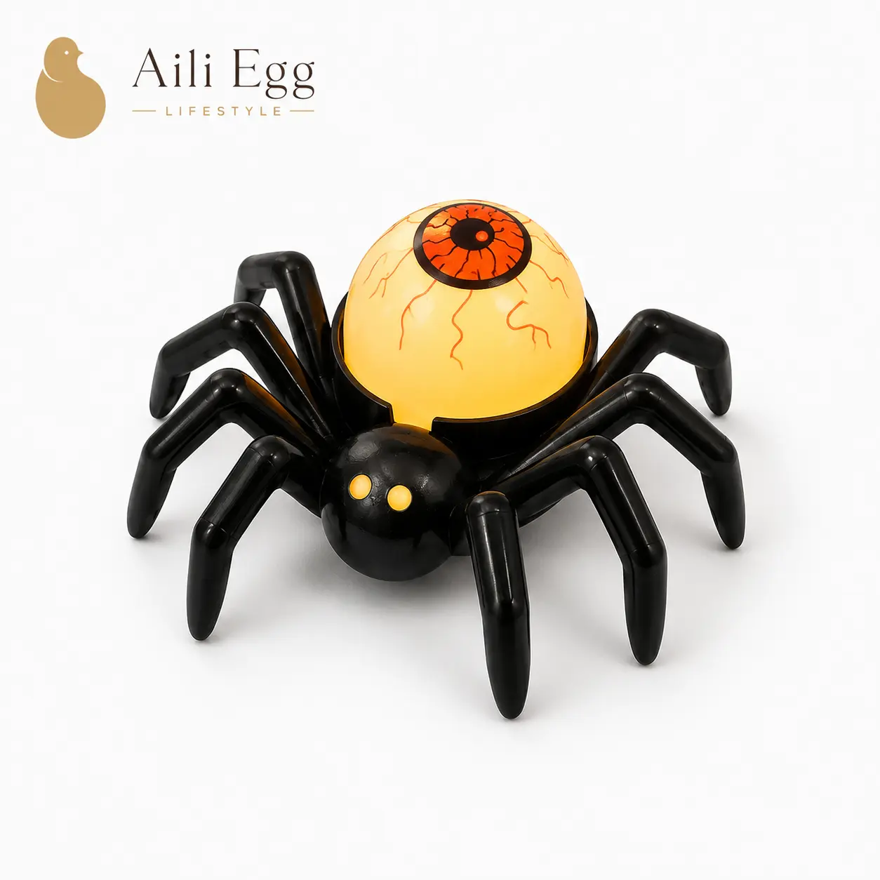Halloween Eyeball Spider Lights 12 Pack, LED Eyeball Spider Decorations, Battery Operated Creepy Halloween Lights for Party Table Decor & Home