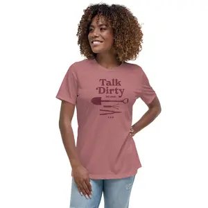 Talk Dirty To Me Unisex T-Shirt Mauve - Soft Cotton Crewneck Short Sleeve Fitted Casual Summer Top for Womenswear