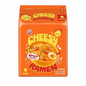 Cheesy Ramen, Spicy Flavor ,Bold, Cheese & Spicy Instant Noodles ,3.92oz*4 Packs